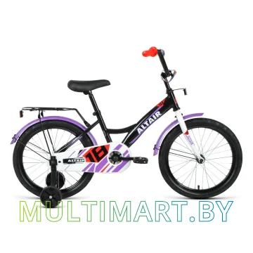 Детский велосипед Altair Kids 18 (черный/белый/фиолетовый, 2020)